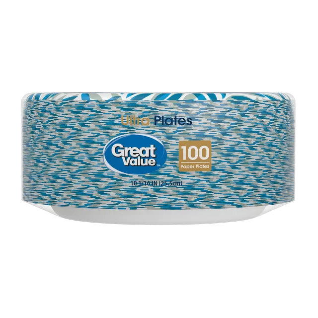 Great Value Ultra Disposable Paper Dinner Plates, White, 10 inch, 100 Plates, Patterned - Amado Deals - wholesale and distributors with free shipping in United States Great Value Ultra Disposable Paper Dinner Plates, White, 10 inch, 100 Plates, Patterned - Amado Deals - wholesale and distributors with free shipping in United States